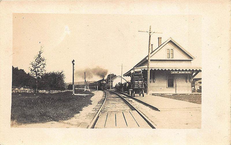 East Wakefield NH Railroad Station Train Depot RP Postcard