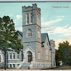 c1910s Peru, Ind. Presbyterian Church Nice Litho Chrome Bell Tower Postcard A201