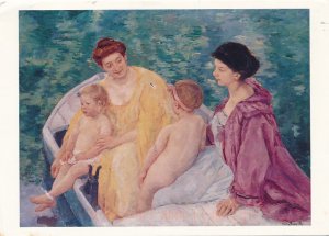 Two Mothers and their Children in Boat Painting by Mary Cassatt in Paris France