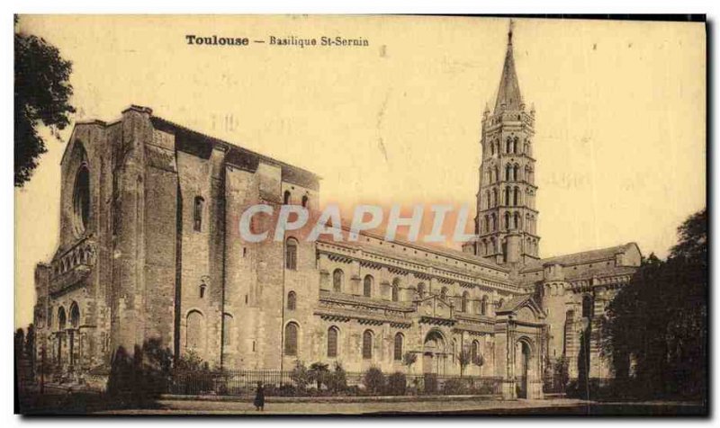 Postcard Old Toulouse St Sernin Basilica