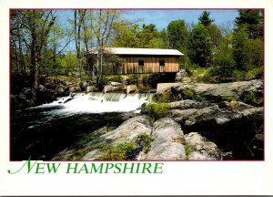 New Hampshire Waterloo Covered Bridge Over The Warner River