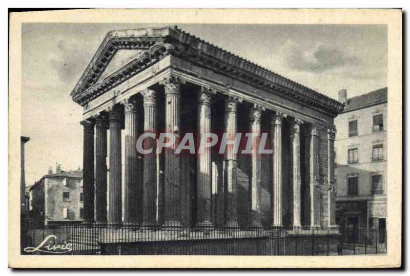 Old Postcard Vienna Temple of Augustus and Livia built under the Emperor Clau...