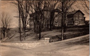 Antique 1906 Postcard High School Lambertville NJ JE19