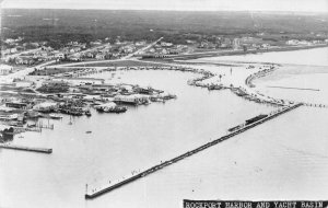 Rockport Harbor and Yacht Basin Real Photo Vintage Postcard AA67212