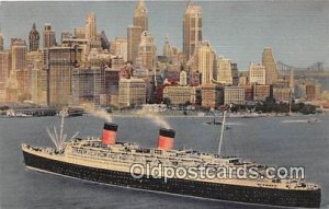 World's Largest Liner New York Harbor Ship Unused 