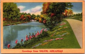 Greetings from Salem AR Postcard PC123