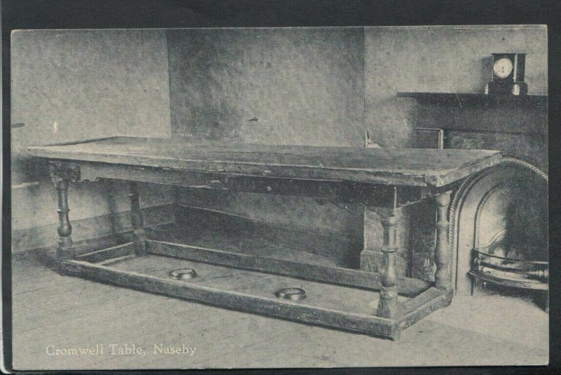 Northamptonshire Postcard - Cromwell Table, Naseby    RS12671