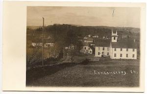 Londonderry VT Dirt Street View RPPC Real Photo Postcard