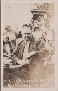 RPPC Postcard Dr Locke Treating Patients Williamsburg Ontario Canada