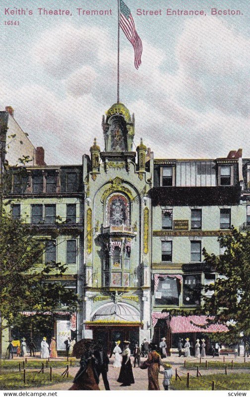 BOSTON, Massachusetts, 1900-1910s; Keith's Theatre, Tremont Street Entrance