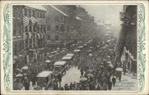 Cardinal O'Connell Arriving in Boston Jan 31 1912 Postcard