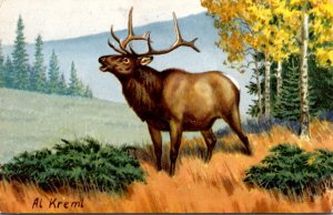 Elk Painted By Al Kremi