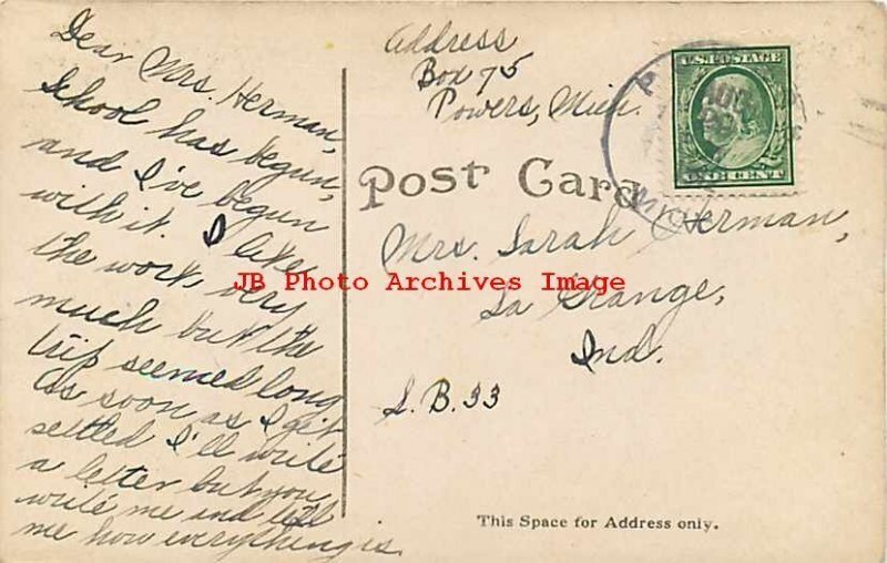 MI, Powers, Michigan, Powers-Spalding High School, Methodist Episcopal Church