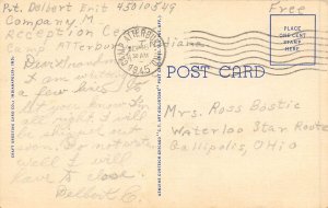 Camp Atterbury Indiana 1945 WWII Soldiers Postcard Army Exchange 