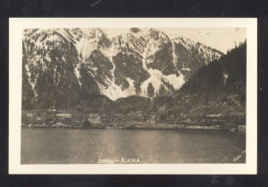 RPPC JUNEAU ALASKA BIRDSEYE VIEW WATERFRONT VINTAGE REAL PHOTO POSTCARD