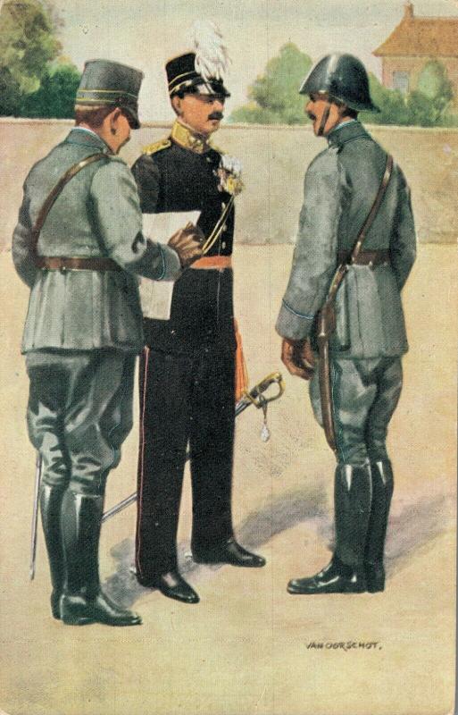 Military postcard Infanterie Officieren 02.14