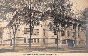 Oneonta New York High School Real Photo Vintage Postcard KK97