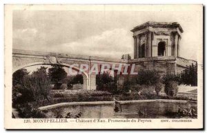 Old Postcard Montpellier Chateau D & # 39Eau Promenade Du Peyrou