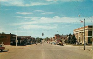 Autos Cedar City Utah Main Street 1950s Postcard Seaich 6428