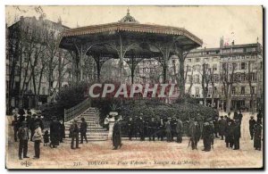 Old Postcard Toulon Place d & # 39armes music kiosk