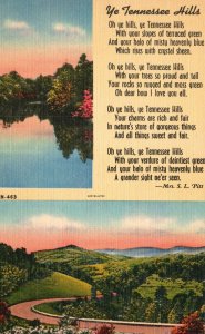Vintage Postcard Ye Tennessee Hills A Poem By Mrs. S.L. Pitt The Beautiful Slope 