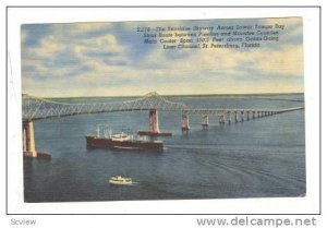 The Sunshine Skyway bridge across Lower Tampa Bay, St. Petersburg, Florida, 3...