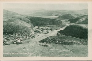 Looking up Klondyke River Yukon YT Cribb's Drug Store Postcard E88