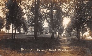 J30/ Buckeye Lake Ohio RPPC Postcard c1910 Beautiful Summerland Beach 69