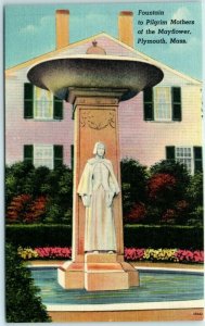 M-3197 Fountain to Pilgrim Mothers of the Mayflower Plymouth Massachusetts