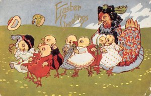Easter Greetings Chicken 1911 