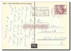 Modern Postcard St Moritz Bad mit Piz La Margna