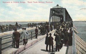 Approach to Victoria Bridge Grand Trunk Railway Montreal