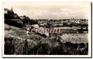 Old Postcard Granville General View of the pools and the upper town