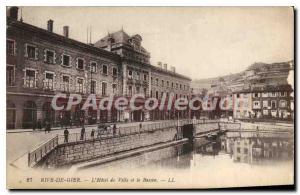 Postcard Old Rive De Gier Hotel de Ville and Basin