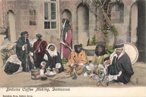 Bedouins Coffee Making 1900s Postcard Damascus by Sarrafian Bros