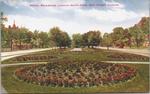 USA Drexel Boulevard Chicago Vintage Postcard 09.47