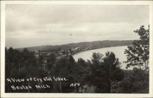 Beulah MI Crystal Lake Real Photo Postcard