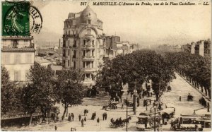 CPA MARSEILLE - L'Avenue du Prado, vue de la Place Castellane (988609)