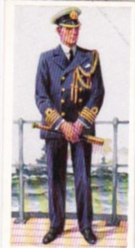 Carreras Vintage Cigarette Card Naval Uniforms No 45 Flag Captain Present Day