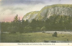 North Conway, New Hampshire White Horse Lodge, Cathedral Lodge 1920s Postmark