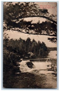 Chippewa Falls Wisconsin Postcard Glen Lock Dam Trees Bridge 1911 Vintage Posted
