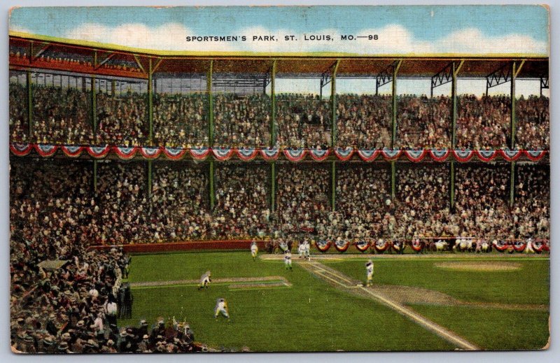 K27/ Baseball Postcard Stadium Sportsman's Park St Louis Cardinals 324