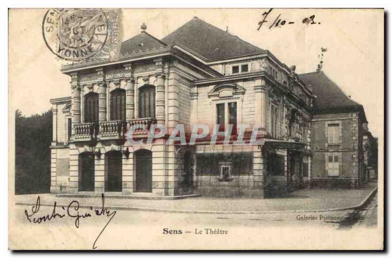 Old Postcard Sens Theater