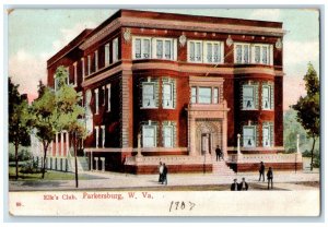 c1910 Elks Club Exterior Building Parkersburg West Virginia WV Vintage Postcard