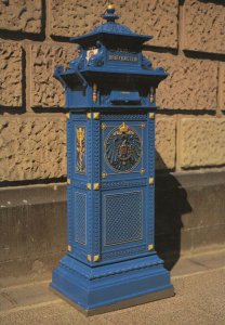 Standbriefkasten Der Reichspost Um 1900 German Pillar Box Postcard