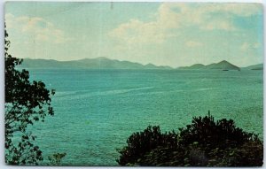 Postcard - A view of St. Thomas from Cruz Bay, St. John - Virgin Islands