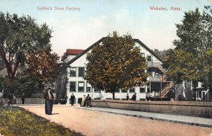 Corbin's Shoe Factory, Webster, Massachusetts, Early Postcard, Unused