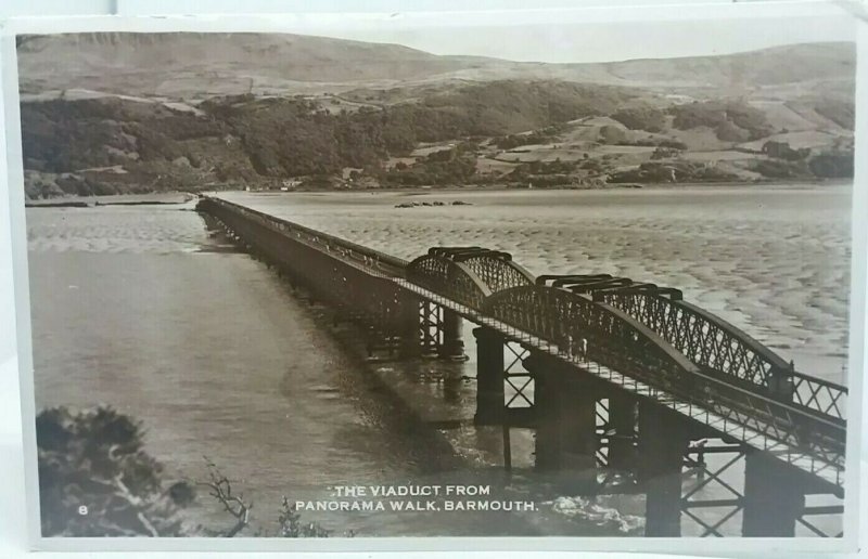 Vintage Rp Postcard The Viaduct from Panorama Walk Barmouth Real Photo c1960s