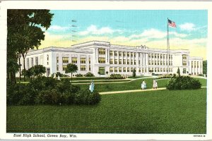 Postcard SCHOOL SCENE Green Bay Wisconsin WI AI0788