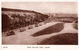 Ogden Rock Hollow Park Halifax Vintage Real Photo Postcard